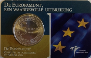 Picture of Coincard 5 euro 2004 Uitbreiding EU