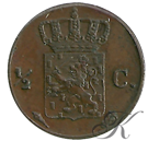 Picture of ½ cent 1818 Utrecht