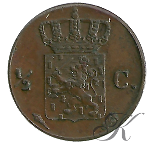 Picture of ½ cent 1818 Utrecht