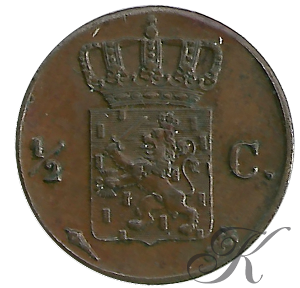 Picture of ½ cent 1822 Utrecht