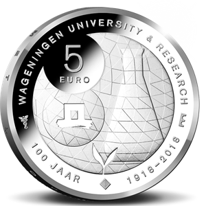 Picture of 5 euro zilver proof 2018 Wageningen Universiteit