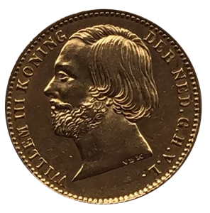 Picture of  5 gulden goud  1851 (Halve Negotiepenning)(R)