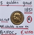 Picture of  5 gulden goud  1851 (Halve Negotiepenning)(R)