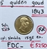 Picture of Gouden Vijfje 1843 FDC- 